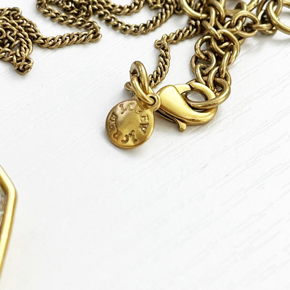 J. Crew Gold & Crystal Tassel Long Pendant Necklace - Picture 6 of 7